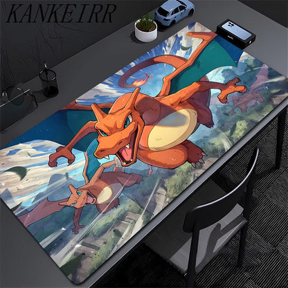 Japan Anime Mouse Pad PC Colorful Gamer Cabinet Mousepad P-pokemon Lugia Keyboard Rug Laptop Gaming Rubber Mat Desk Accessories