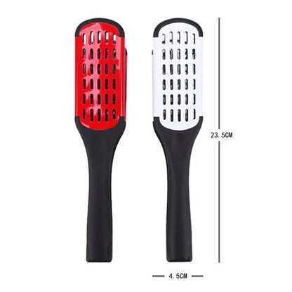 Pro Hairdressing Straightener Hairbrush Nylon Hair Straightening Double Brushes V Shape Comb Clamp Not Hurt Styling Tools DIY