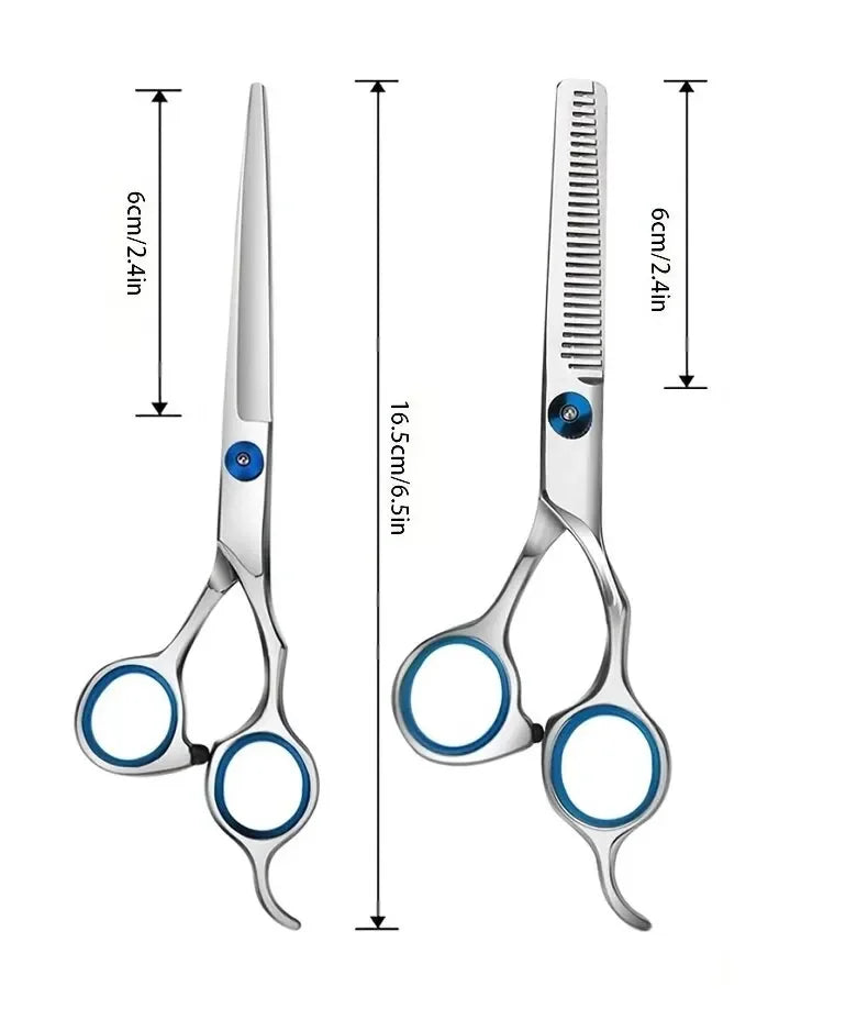 Professional Hairdressing Scissors Stainless Steel Cutting Thinning Barber Shear for Home Salon Use