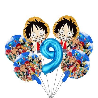 One Piece Birthday Party Decoration Kit – Plates, Cups & Balloons
