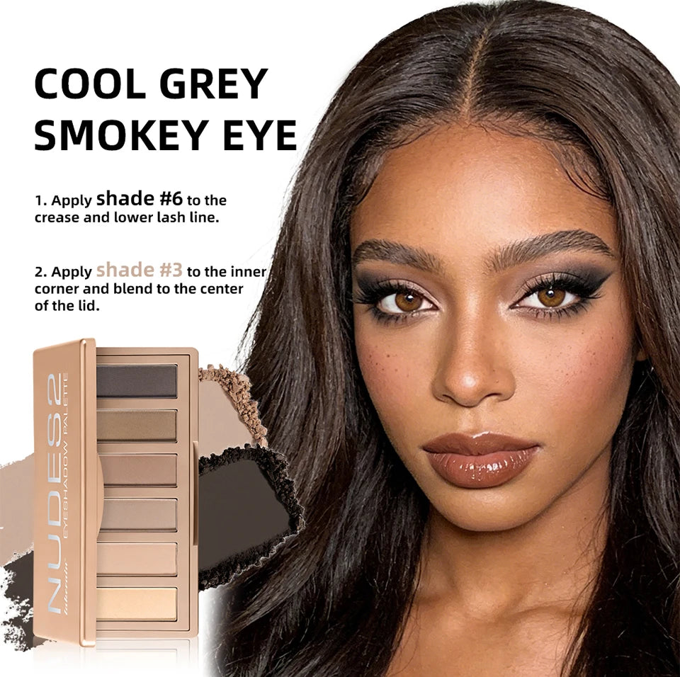 Lakerain Eyeshadow Palette Long-Lasting Eye Makeup Rich Pigment Neutral Shades Blendable Color Matte Nudes Eyeshadow Palette