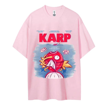 Pokemon T-shirt Men's Pure Cotton Casual  Round Neck T-shirt Short Sleeve Clothing Summer Sports Casual Short Sleeve Top