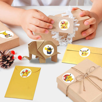 1000/500Pcs Pikachu Sticker Pokemon Roll Stickers Tape Hand Account DIY Decorative Seal Waterproof Cup Sticker Kawaii Gift Toys