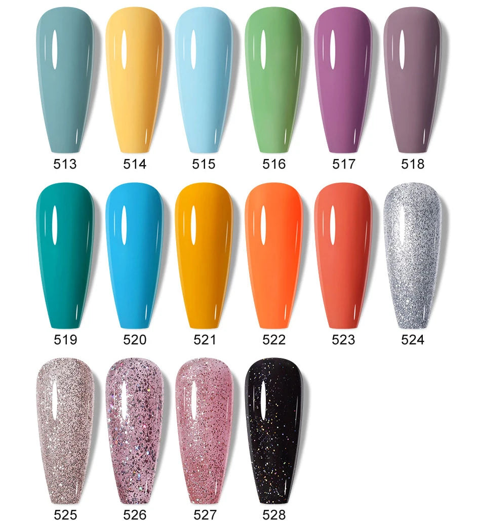 Clou Beaute 10/12/20/24pcs Gel Nail Polish Set Color 15ml White Glass Bottle Nail Art Kit Semi Permanent Gellack Nail Varnish