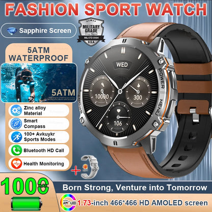 TANK X3 Smartwatch – GPS, BT Call, Compass & 5ATM Waterproof
