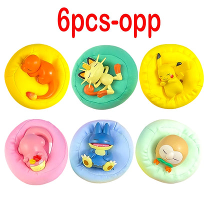 Anime Pok é mon blind box Model Figure 1-12 pcs Pikachu sleep Series Interior Hand Sleeping Position Toys Gift for sfriends