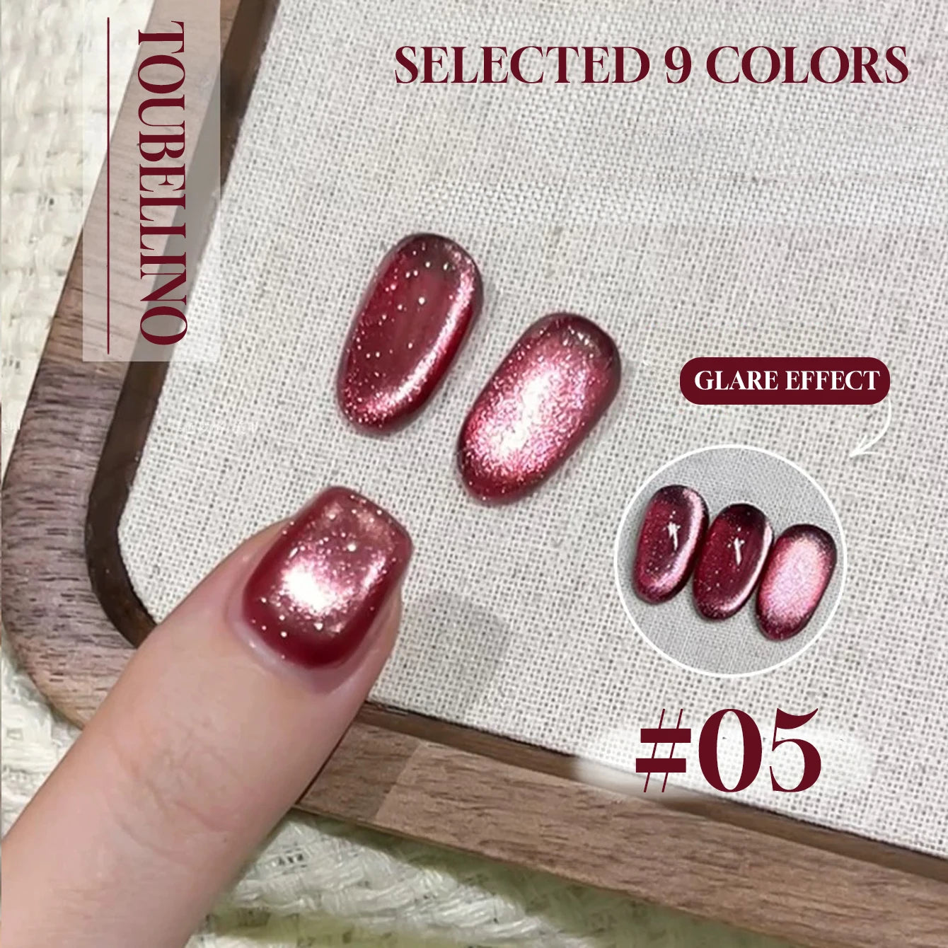 MIANEL 12ML Glass Bead Cat Eye Gel Nail Polish Flash White Spar Nude Color Magnetic Nail Polish White Nails Summer Nails 1-12pcs