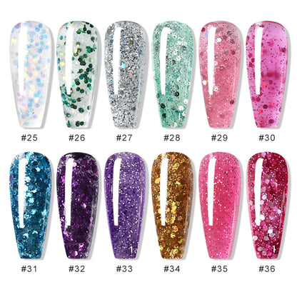 Poly GEL Nail Colors：20 Colors Nail Extension Gel Kit Bright Rainbow Pink Purple Blue Color Collection Poly Gel Nail Kit