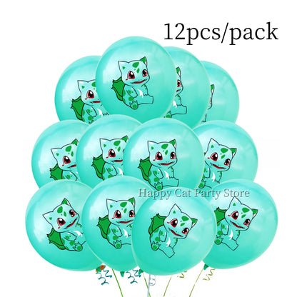 Pokemon Latex Balloons Birthday Party Decor Cartoon Pikachu Balloon Poke Ball Balloons Baby Shower Kids Favor For Party Supplies