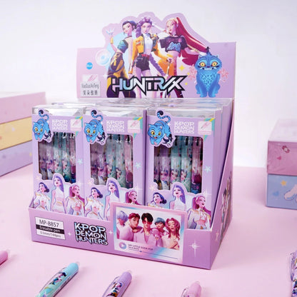 Cute High-Value  Press Erasable Pens Kpop Girls 0.5mm Gel Pens Creative Student School Stationery Supplies