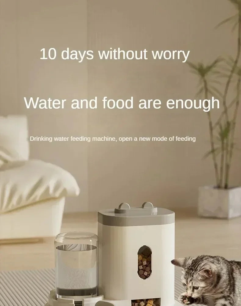 Automatic Pet Feeder with Water Fountain  2 🐶🐱💧