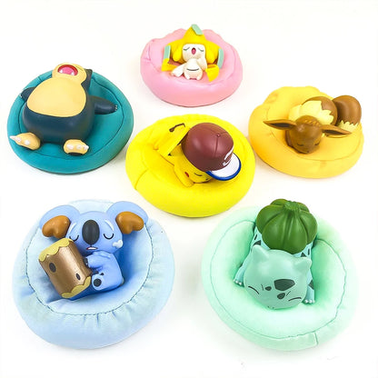 Anime Pok é mon blind box Model Figure 1-12 pcs Pikachu sleep Series Interior Hand Sleeping Position Toys Gift for sfriends
