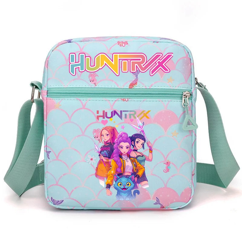 New⭐️ KPOP Shoulder Bag Crossbody Bags Double-deck Storage Bag Large Capacity Square Zip Storage Sports Bag Fans Gift