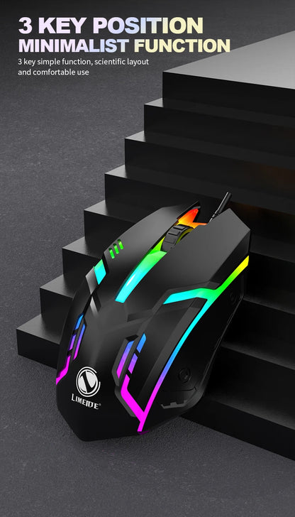 S1 Mouse USB Wired Mouse Computer Laptop Gaming Office Luminous Mouse