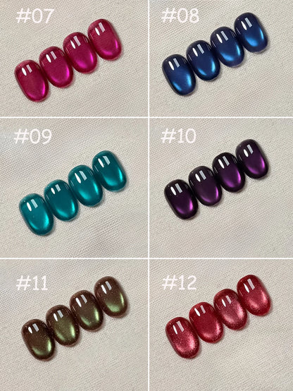 ZH Super Bright 12 Constellations Cat Eye Gel Nail Polish 2025 New Autumn Winter Whitening Glass Bead Nail Art Nail Supplies