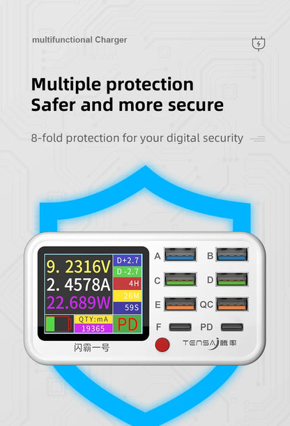 8-Port Wireless Charger Hub.
