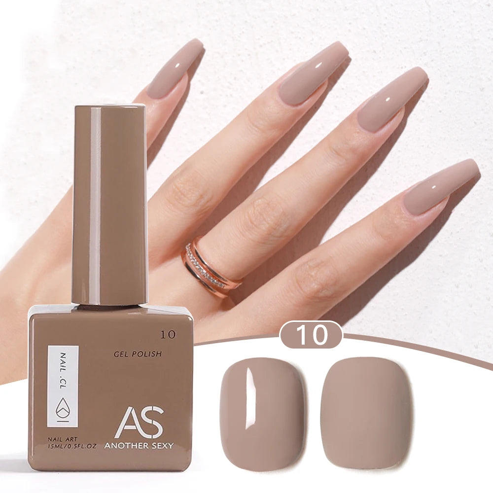 AS 1pc 15ml Bright Yellow Gel Nail Polish Starter Pure Soak Off No Wipe Nail Gel Polish Varnish Suitable For All Seasons