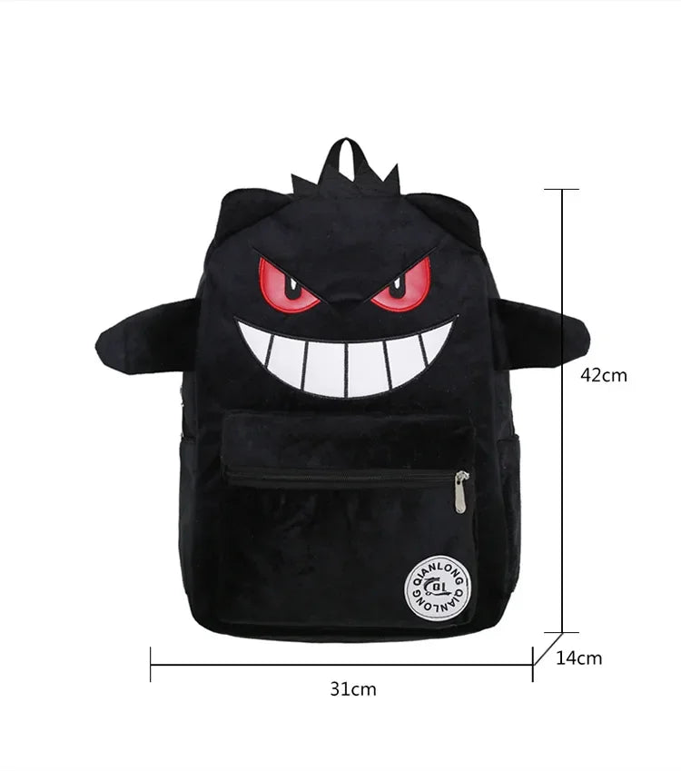 TAKARA TOMY Pokemon Backpack Gengar Student School Bag Children's Gifts Cartoon Kawaii SchoolBag Mochila