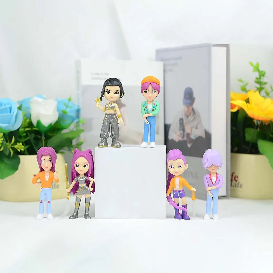 HOT Anime Kpops Demon Hunters Figure Rumi Zoe Mira anime polyvinyl chloride character collection desktop trinkets Childrens gift