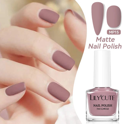 LILYCUTE 7ml Matte Nail Polish - 28 Autumn Colors