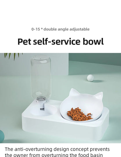 Tilted Pet Food & Water Bowl 🐶🐱🍽️