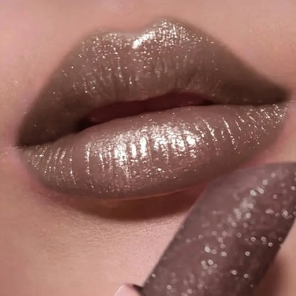 Pudaier Glitter Pearlescent Lipstick: Waterproof Diamond Shimmer & Hydrating Glow