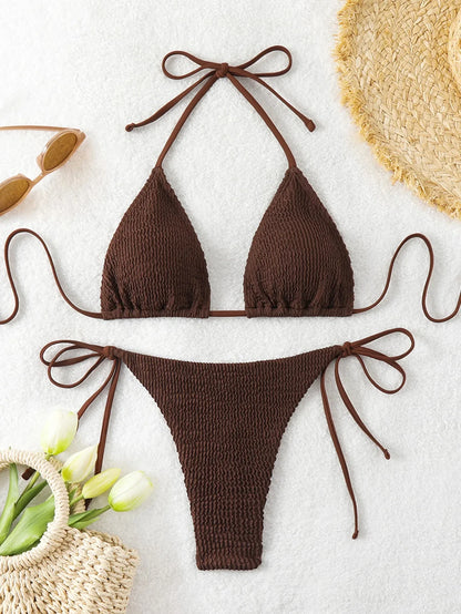 Sexy Three-Point Bikini Swimsuit Hot Sale Of The Season New Women's Split Design Cross-Border Swimwear Attractive And Fashionabl