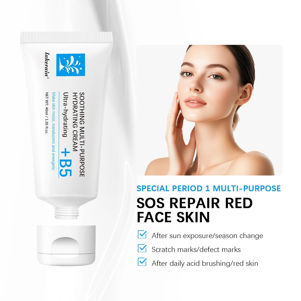 lakerain B5 Soothing Multi-Purpose Hydrating Cream: Healing Ointment for Dry & Irritated Skin