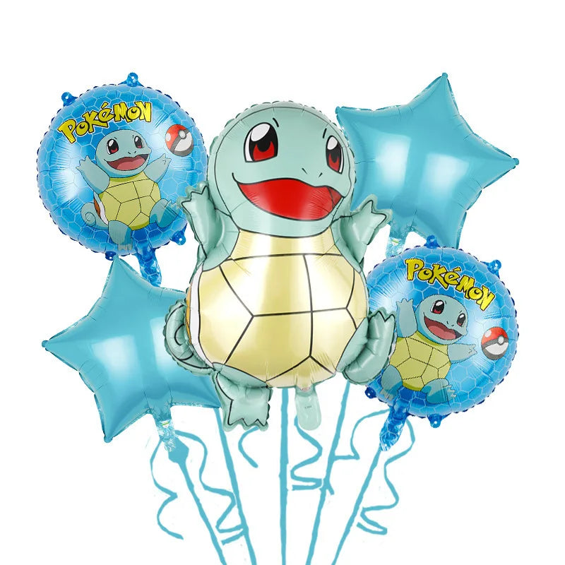 Pokemon Set Series Balloon Set Pikachu Charmander Children's Birthday Toy Decoration Aluminum Film Balloon Party Supplies