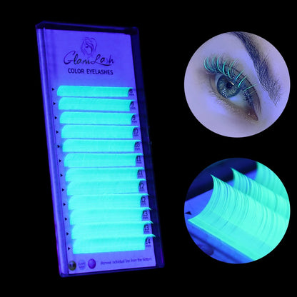 Colored Lashes Eyelash Extensions C/D/L/LU(M) Curl Mix 8-15mm Natural Soft Individual Green/Blue/Brown/Purple/Pink Eyelashes