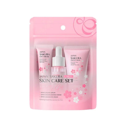 LAIKOU Japan Sakura Skin Care Set: 5-Piece Hydrating & Brightening Kit