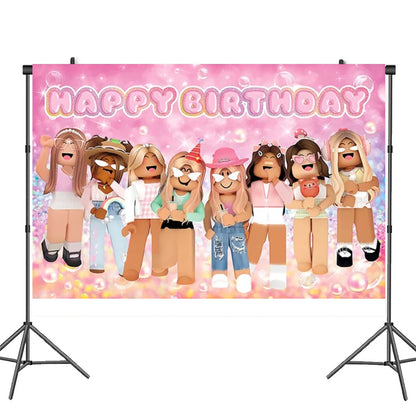 Pink Roblox Birthday Set 🎉🤖