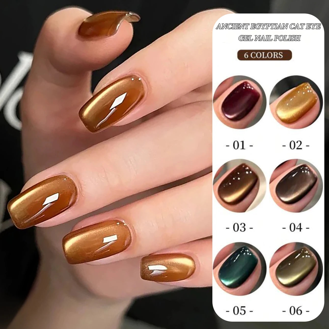 ZH Super Bright 12 Constellations Cat Eye Gel Nail Polish 2025 New Autumn Winter Whitening Glass Bead Nail Art Nail Supplies
