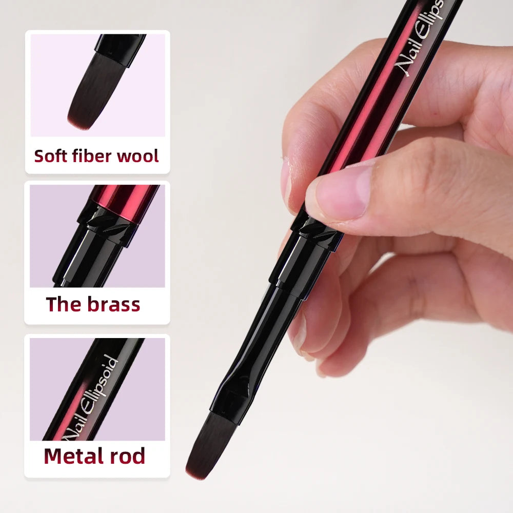New 1/13pcs Nail Art Brush Set Black Red Metal Handle Acrylic UV Gel Polish Crystal Acrylic Nail Drawing Tools High Quality
