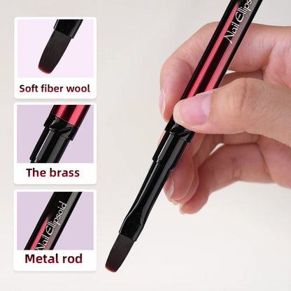 New 1/13pcs Nail Art Brush Set Black Red Metal Handle Acrylic UV Gel Polish Crystal Acrylic Nail Drawing Tools High Quality