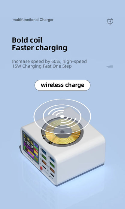 8-Port Wireless Charger Hub.