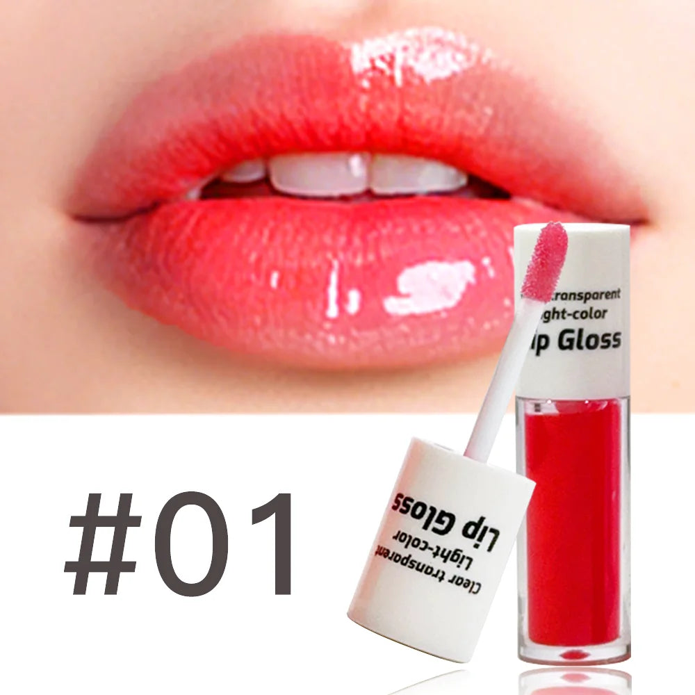 JUJU DREAM Clear Transparent Lip Gloss Set: 4-Color Water-Gloss Glaze