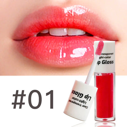 JUJU DREAM Clear Transparent Lip Gloss Set: 4-Color Water-Gloss Glaze