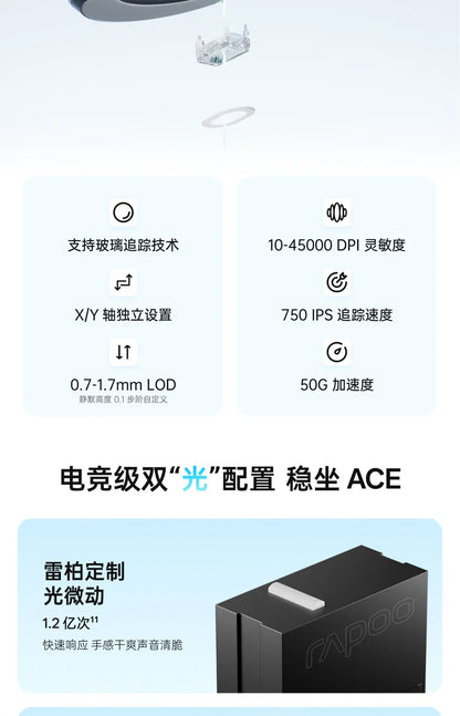 Rapoo VT3s Air MAX Wireless Gaming Mouse 39g Ultra Lightweight Dual Mode 8K Pixart 3950 Ultimate For Small Medium Hands Esports