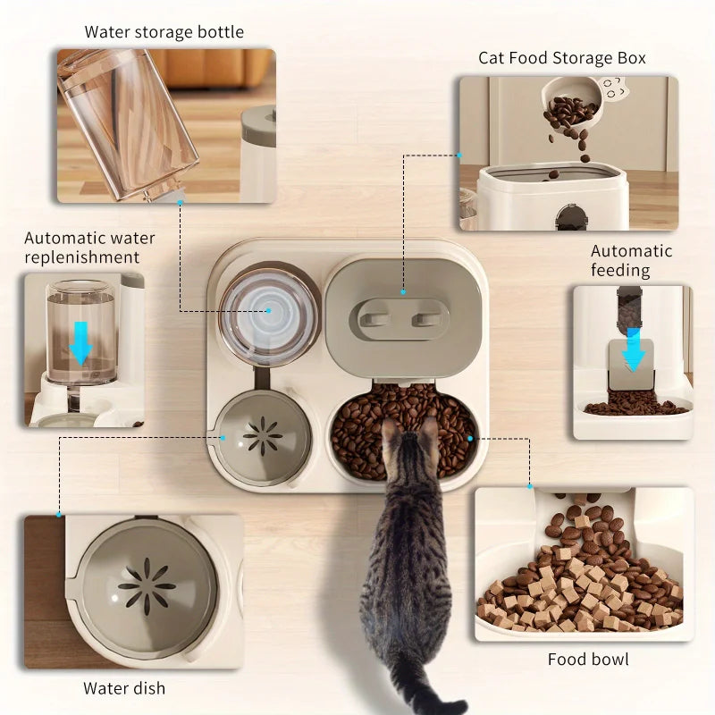 Automatic Pet Feeder with Fountain