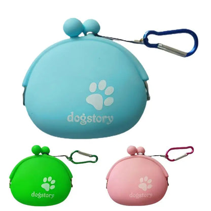 Silicone Dog Treat Pouch Dog Training Container Dog Treat Carrier Holder Puppy Treat Snack Bag with Clip dog Food Storage Bag