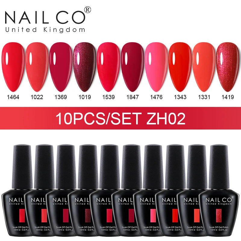 NAILCO 15ml 30/20/10pcs/Set UV Gel Nail Polish Semi Permanent Esmalte Vernis LED Gel Varnish Soak Off Nail Art All For Manicure