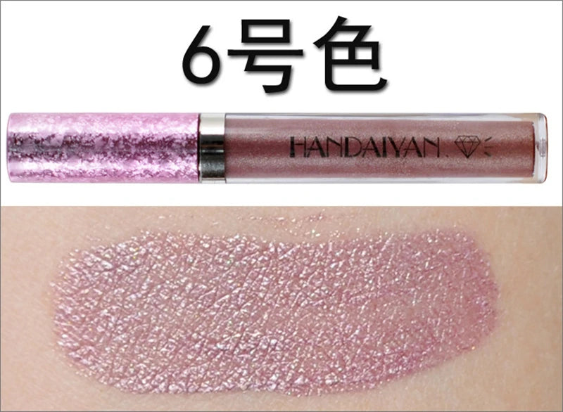 6 Colors Waterproof Nude Pink Glitter Lipstick Makeup Long Lasting Velve Red Sexy Shimmer Lipsticks Cosmetics Beauty