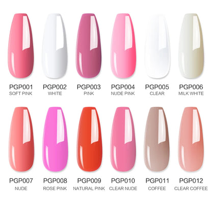 LIMEGIRL 15ml Nail Extension Gel Set with UV LED Light Nail Thickening Sequin Glitter Gel Set Vernis Semi-Permanent Manicure Kit