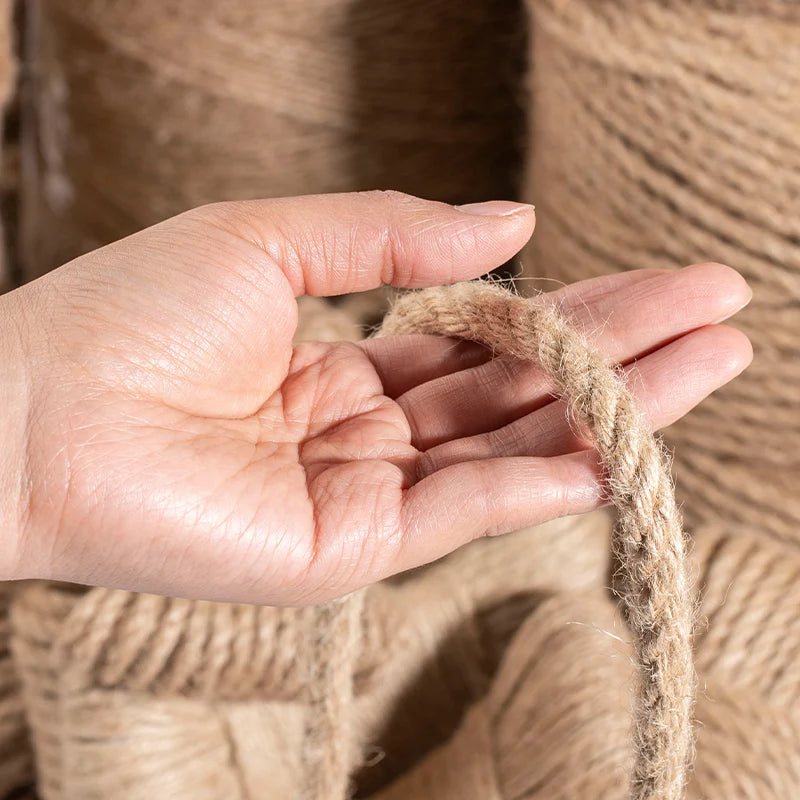 Twisted Jute Rope DIY Cat Scratcher Replacement Cat Tree Climbing Frame Binding Rope Durable Cat Scratching Toy Pet Supplies