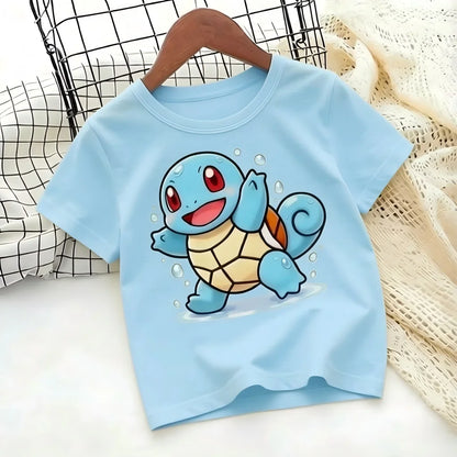 T-shirt with Pokémon Jigglypuff print for summer 2026, loose 100% cotton T-shirt for travel, games, and Y2k sports