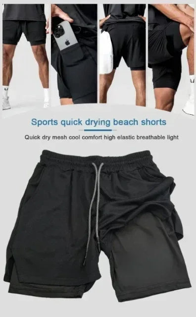 2025 Pokémon Japanese Anime Game Merchandise Double Shorts Latest Men Trend Breathable Sports Five-point Shorts