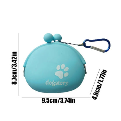 Silicone Dog Treat Pouch Dog Training Container Dog Treat Carrier Holder Puppy Treat Snack Bag with Clip dog Food Storage Bag