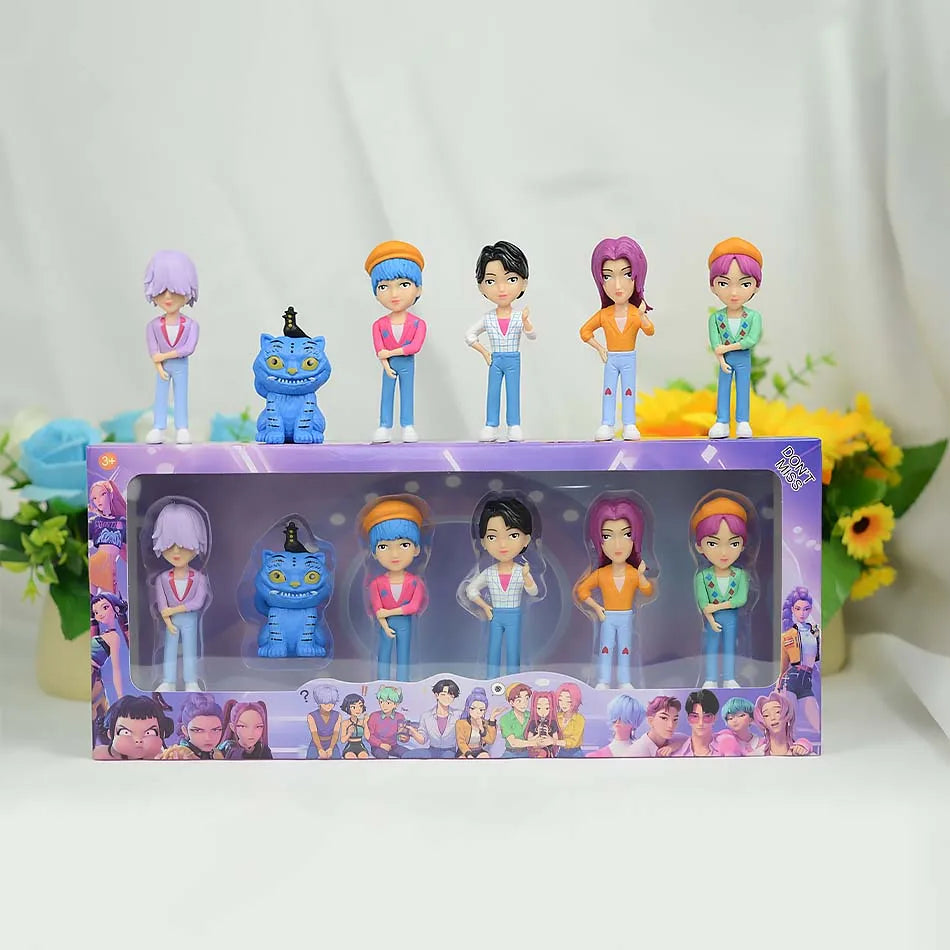 HOT Anime Kpops Demon Hunters Figure Rumi Zoe Mira anime polyvinyl chloride character collection desktop trinkets Childrens gift