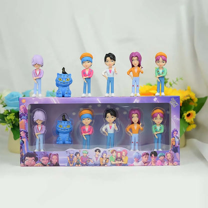 HOT Anime Kpops Demon Hunters Figure Rumi Zoe Mira anime polyvinyl chloride character collection desktop trinkets Childrens gift